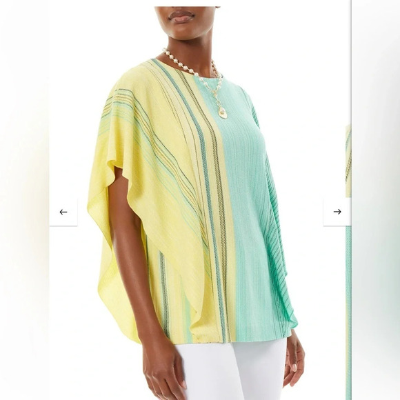 Women’s Ming Wang Butterfly ombré stitch tunic top S/M - Picture 2 of 6